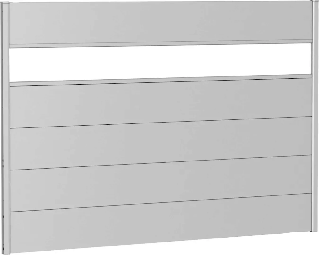 Biohort Wandpaneel Sichtschutz m. Acrylglas 200 cm x 135 cm Silber-Metallic günstig online kaufen