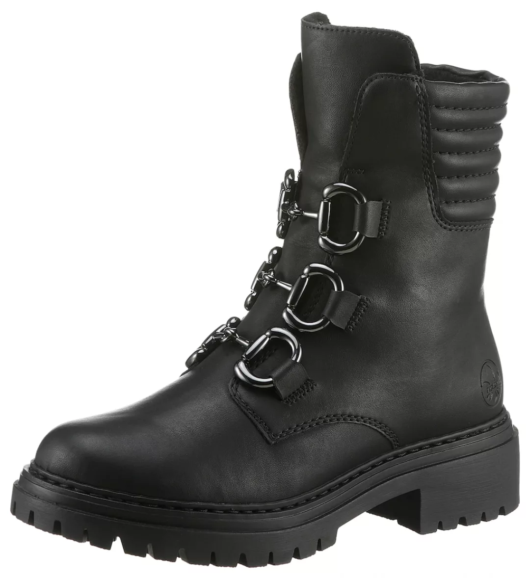 Rieker Winterstiefelette, Winterboots, Bikerboots, Blockabsatz, mit gepolst günstig online kaufen