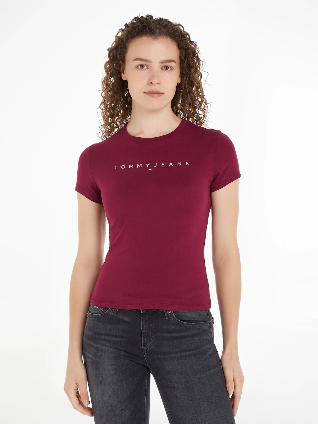 Tommy Jeans T-Shirt "TJW SLIM LINEAR TEE EXT", mit Logo-Schriftzug günstig online kaufen