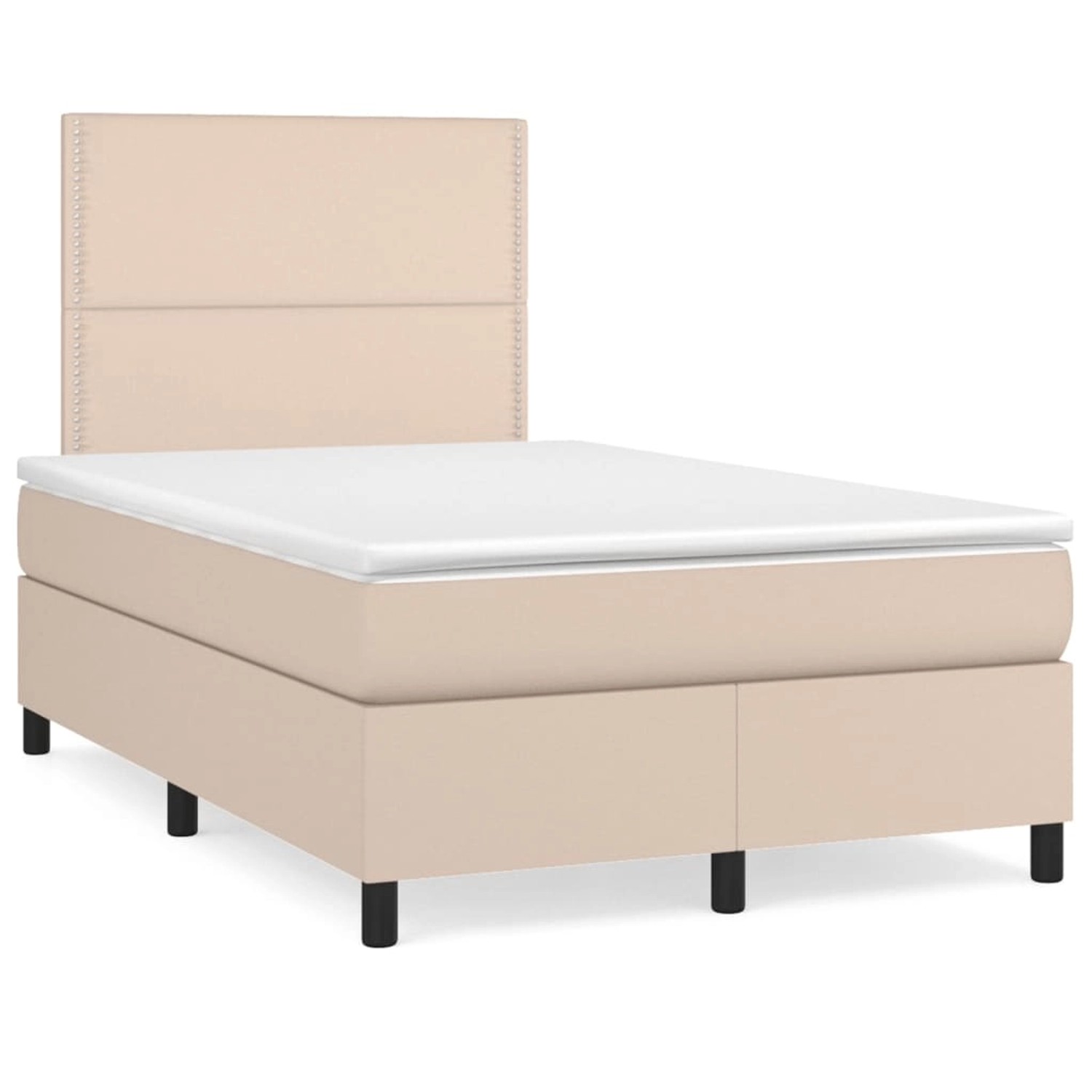 vidaXL Boxspringbett Matratze Cappuccino-Braun 120x200cm Kunstleder1466172 günstig online kaufen