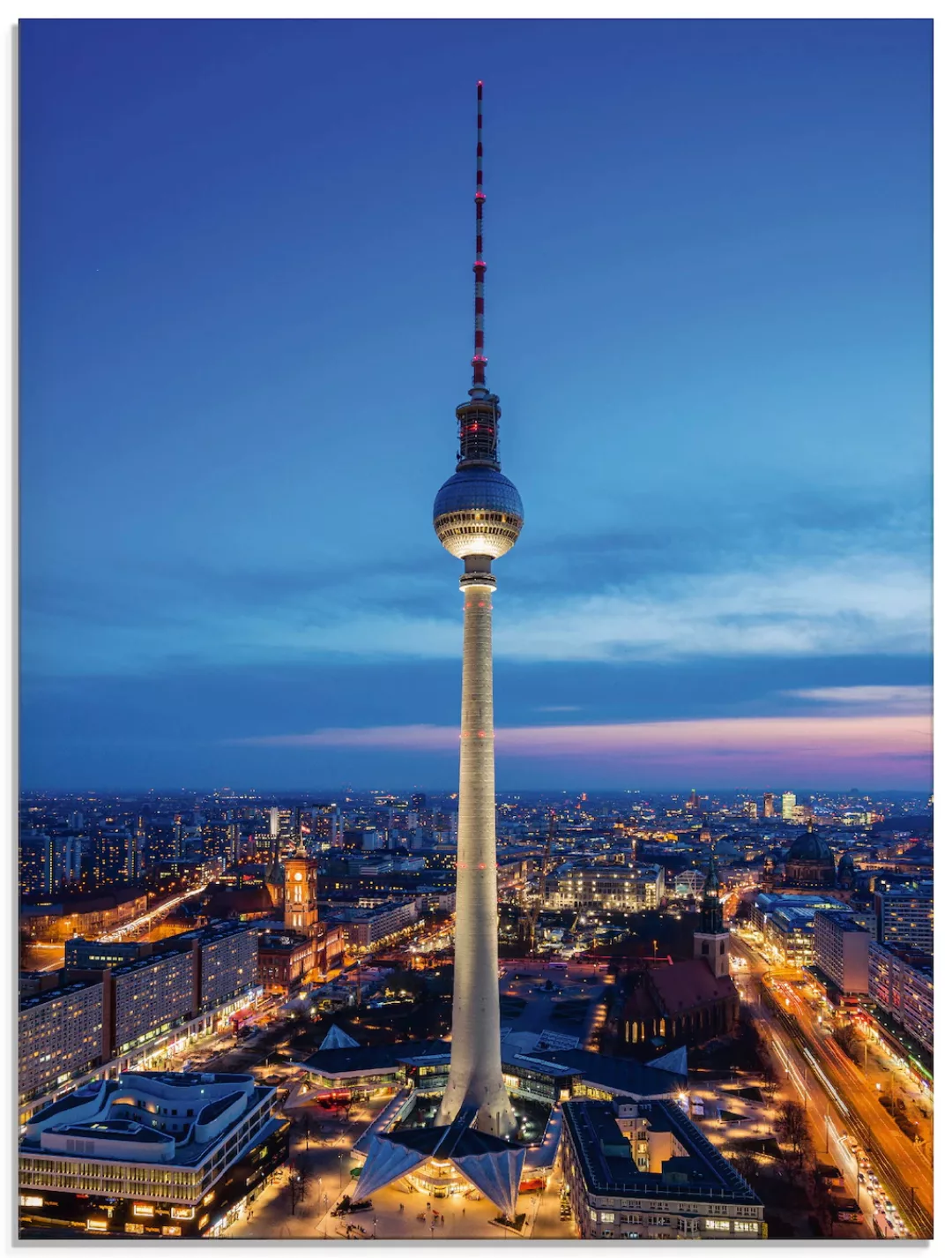 Artland Glasbild "Berlin Fernsehturm", Deutschland, (1 St.) günstig online kaufen