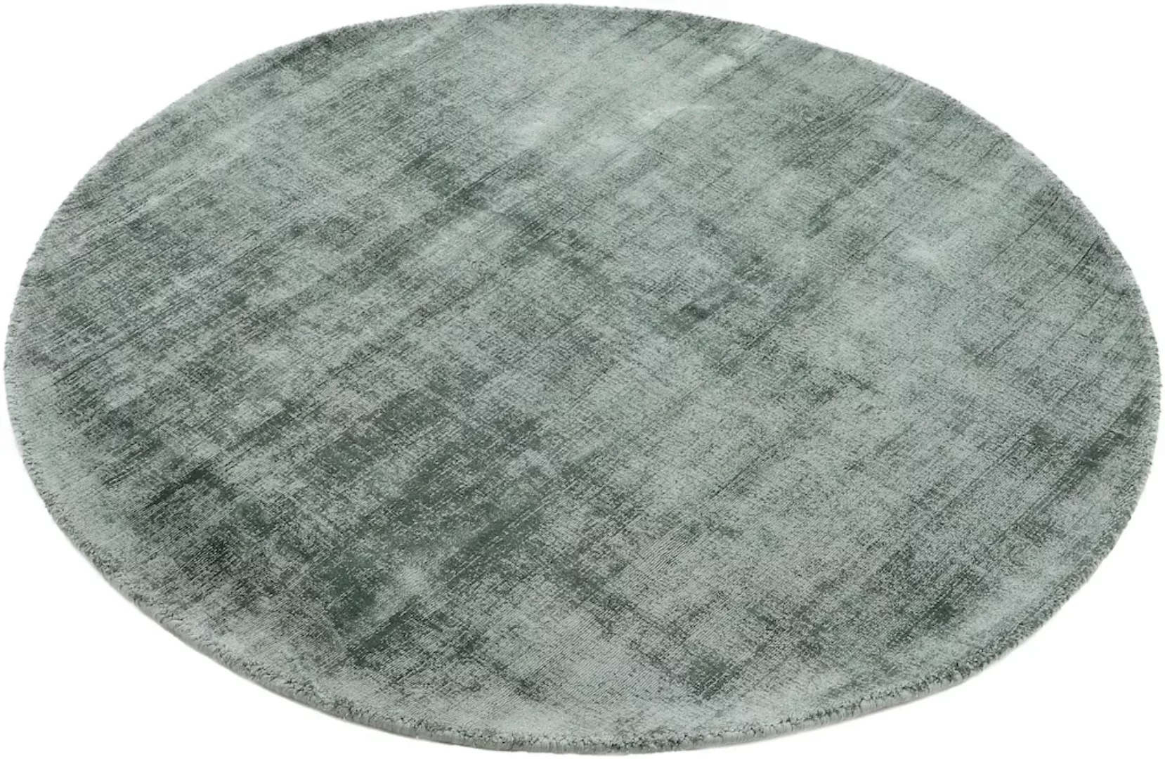 carpetfine Teppich »Ava Viskoseteppich«, rund, 13 mm Höhe, Seidenoptik, lei günstig online kaufen