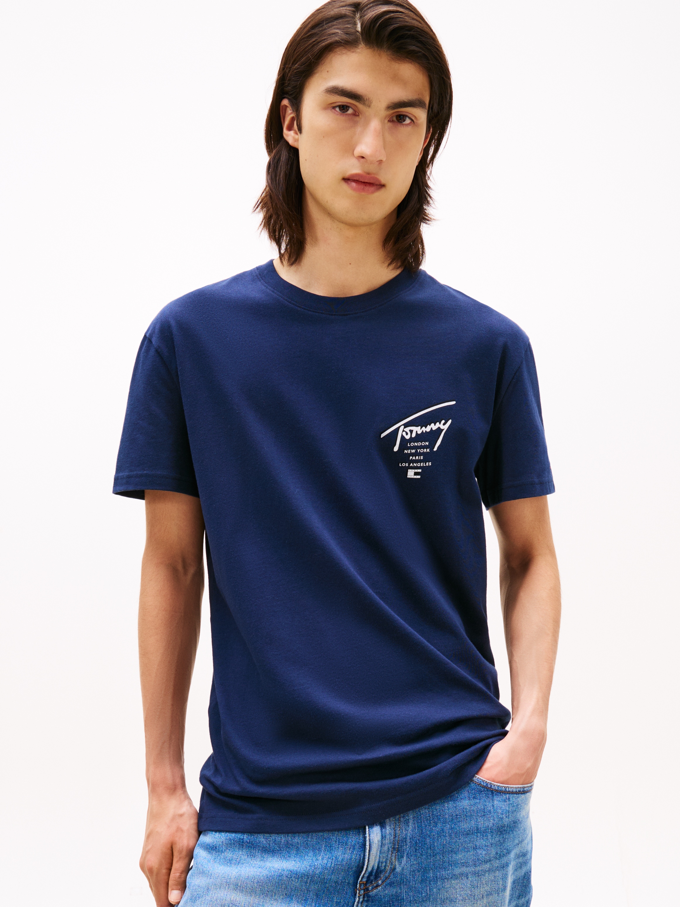 Tommy Jeans T-Shirt "TJM SIGN CITY TEE EXT", Rundhals, regular fit, großer günstig online kaufen