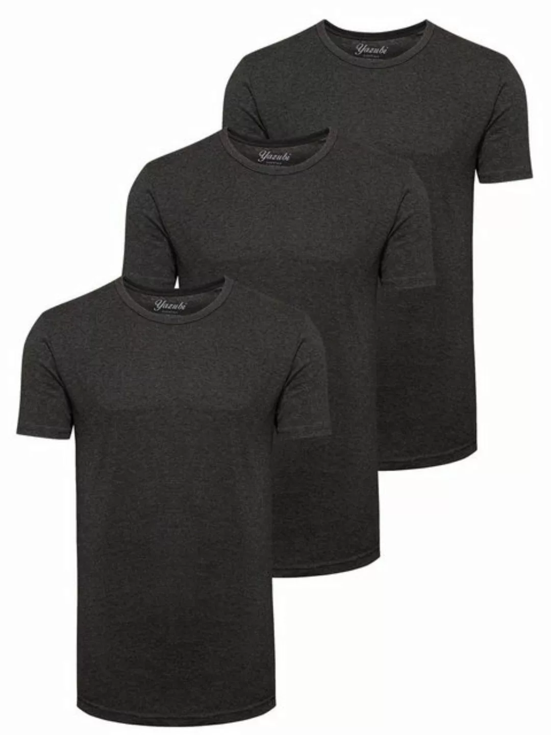 Yazubi T-Shirt Max Shaped Long Tee 3-Pack (Set, 3er-Pack) modernes Rundhals günstig online kaufen