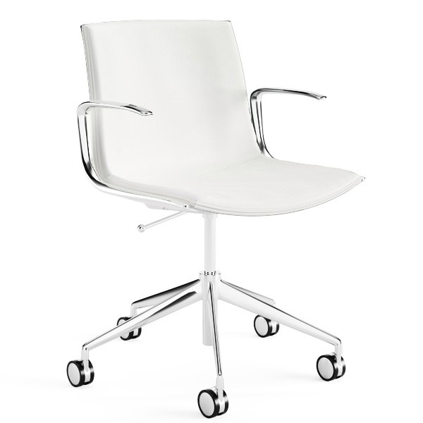 Arper CATIFA Up 6207 | Lederstuhl | Arztstuhl auf Rollen | weiß günstig online kaufen