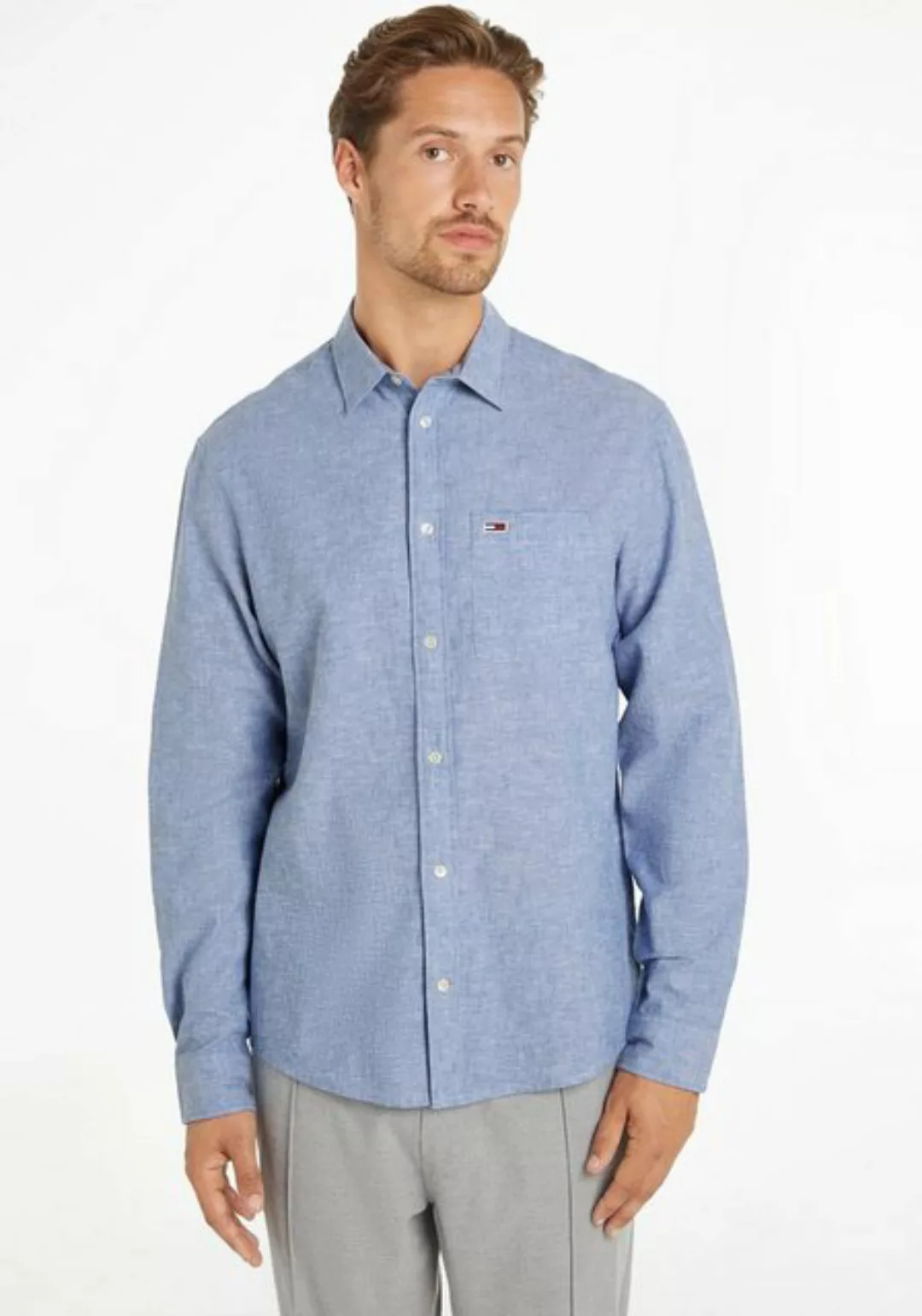 Tommy Jeans Langarmhemd TJM REG LINEN BLEND SHIRT günstig online kaufen