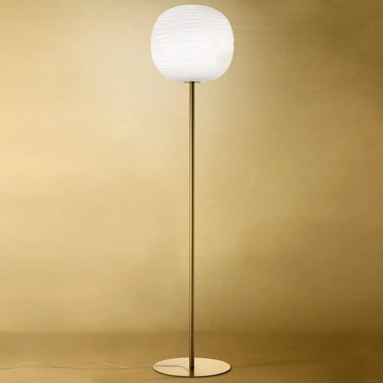 Foscarini Gem terra Stehleuchte, gold günstig online kaufen