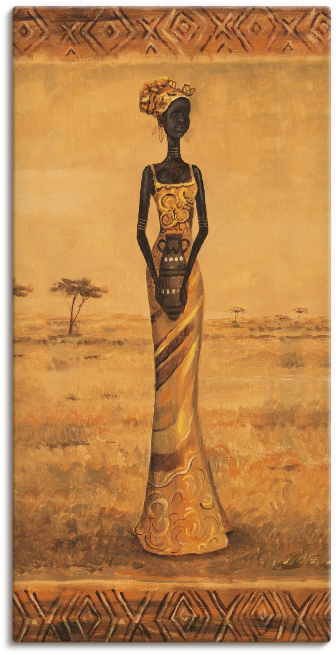 Artland Wandbild »Afrikanische Eleganz II«, Frau, (1 St.), als Leinwandbild günstig online kaufen