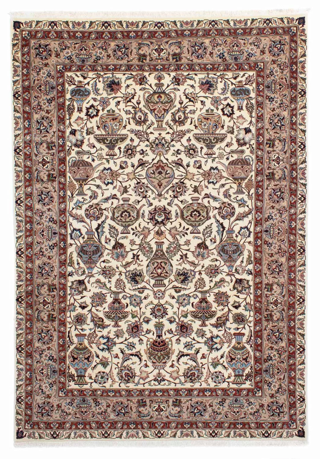 morgenland Wollteppich »Kaschmar Blumenmuster Beige 293 x 198 cm«, rechteck günstig online kaufen