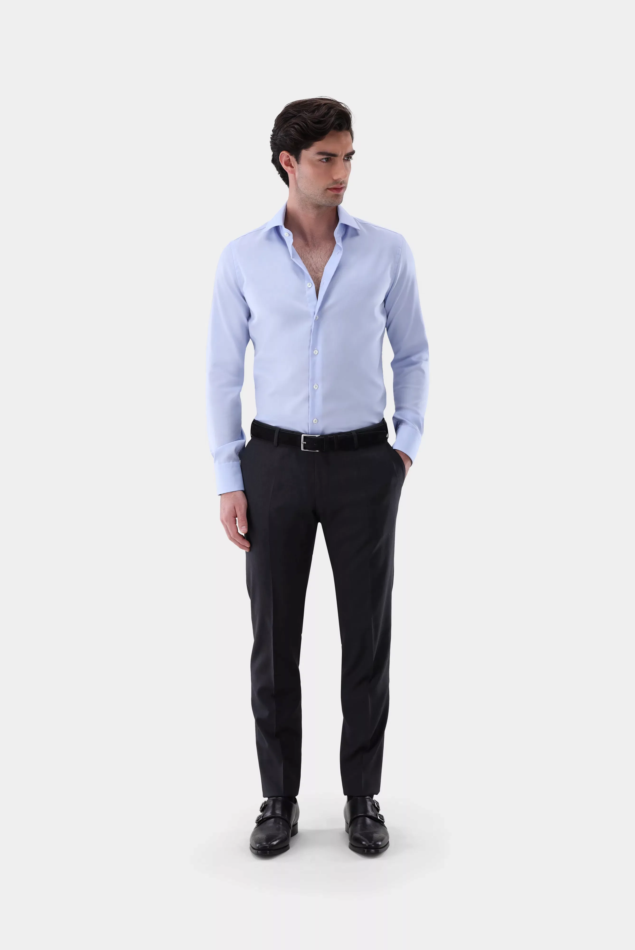 Bügelfreies Natté Hemd Slim Fit günstig online kaufen