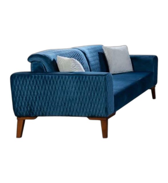 Xlmoebel Sofa Elegante Blaue Moderne Dreisitzer Luxuriöse Couch Schickes So günstig online kaufen