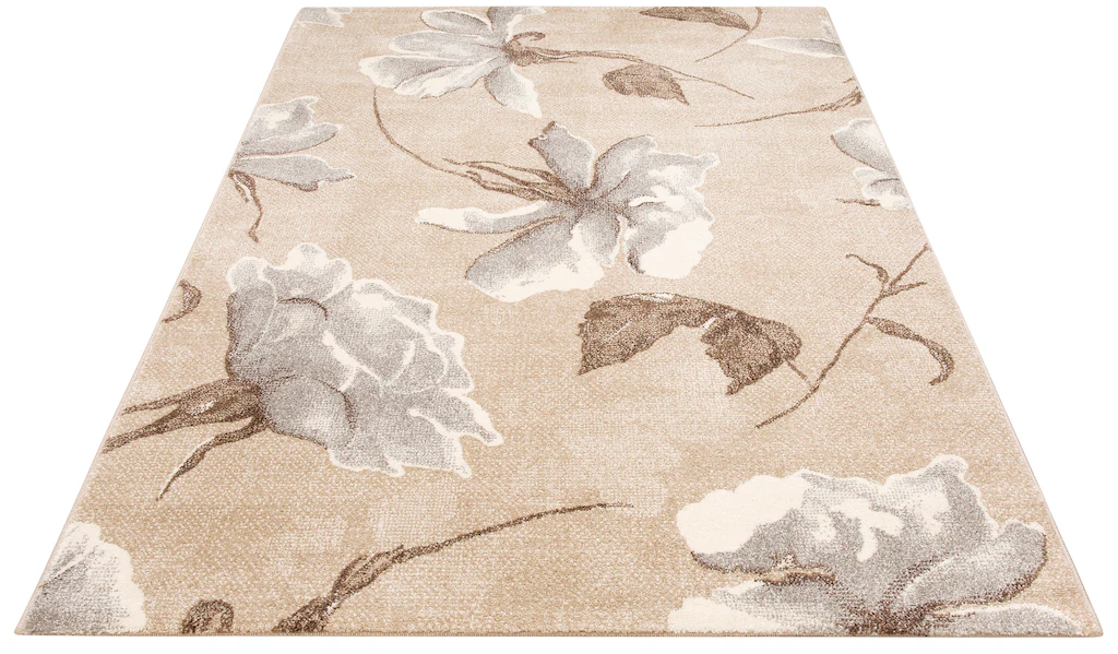 my home Teppich "Sofia", rechteckig, Blumen Design, flacher Teppich, floral günstig online kaufen