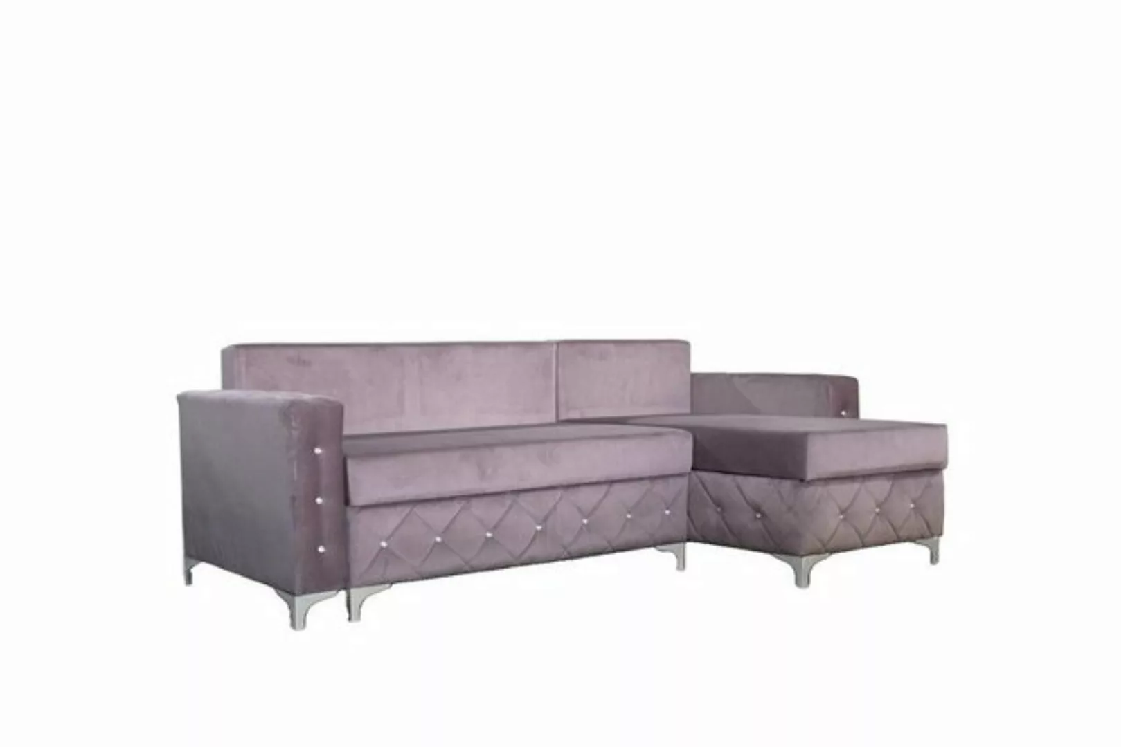 JVmoebel Ecksofa Ecksofa Samt Couch Schlafsofa Luxus Möbel Wohnlandschaft S günstig online kaufen