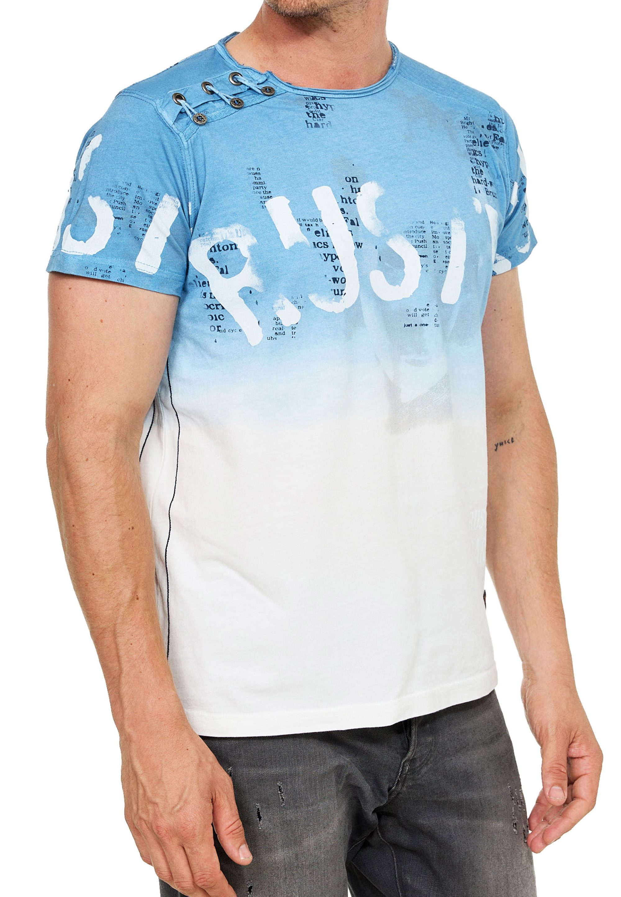 R-NEAL T-Shirt T-Shirt Verwaschen Regular Printed günstig online kaufen