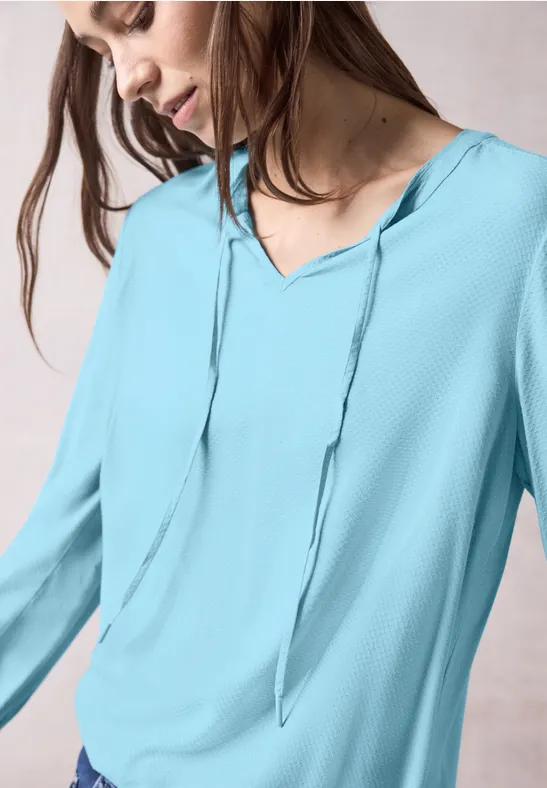 Bluse mit elastischem Saum günstig online kaufen