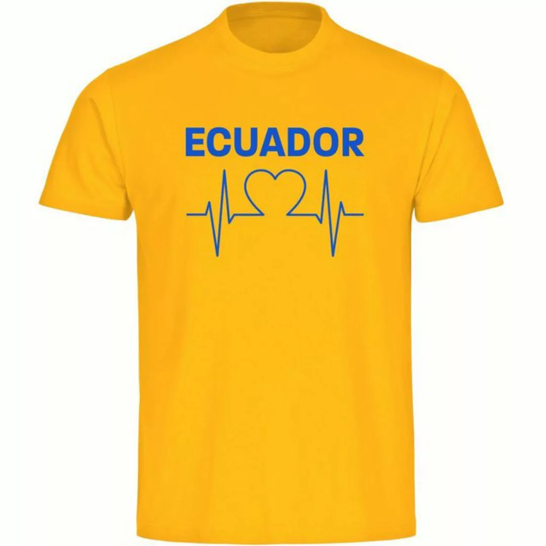 multifanshop T-Shirt Herren Ecuador - Herzschlag - Männer günstig online kaufen