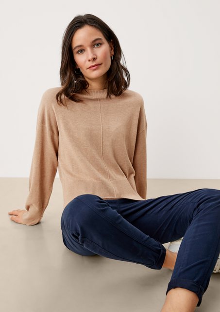 s.Oliver Strickpullover Pullover mit breitem Rippsaum günstig online kaufen