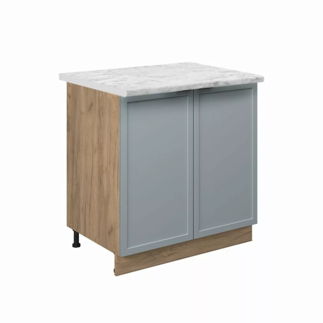 Vicco Spülenunterschrank Fame-Line, Hellblau-grau/Goldkraft Eiche, 80 günstig online kaufen