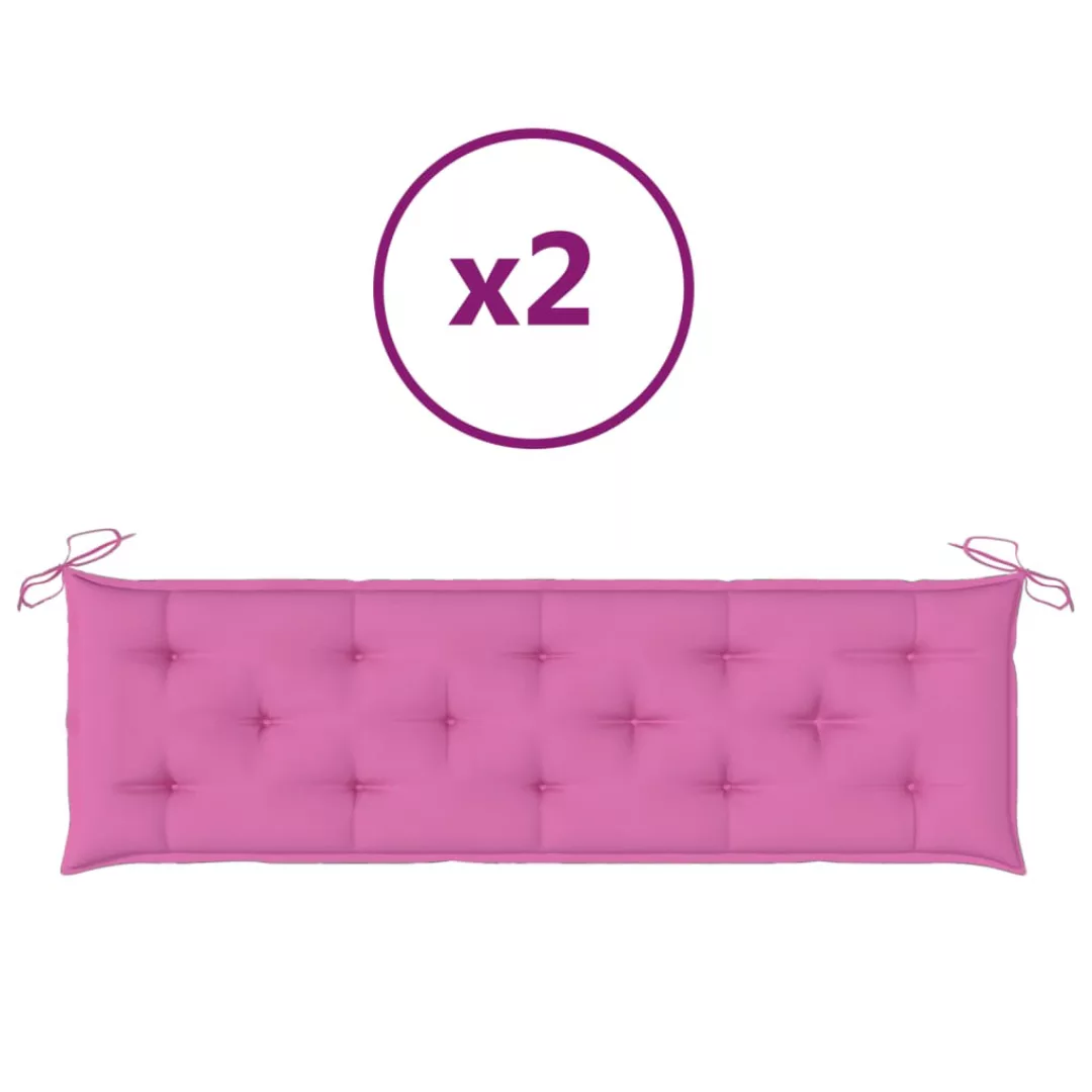 Vidaxl Bankauflagen 2 Stk. Rosa 180x50x7 Cm Stoff günstig online kaufen