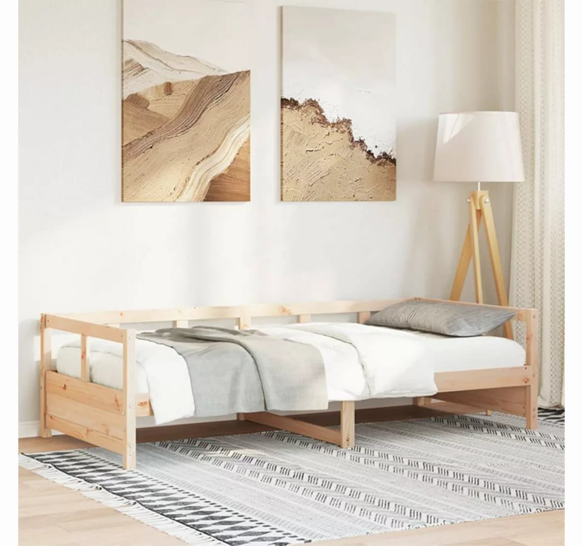 vidaXL Bett Tagesbett Natur 80x200 cm Massivholz Kiefer günstig online kaufen