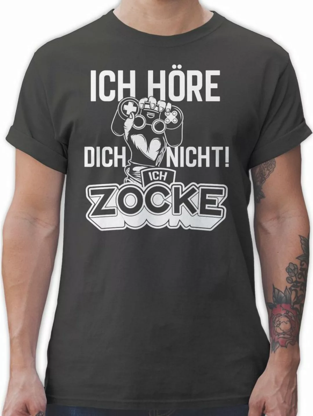 Shirtracer T-Shirt Ich höre dich nicht ich zocke Controller Hand Nerd Gesch günstig online kaufen