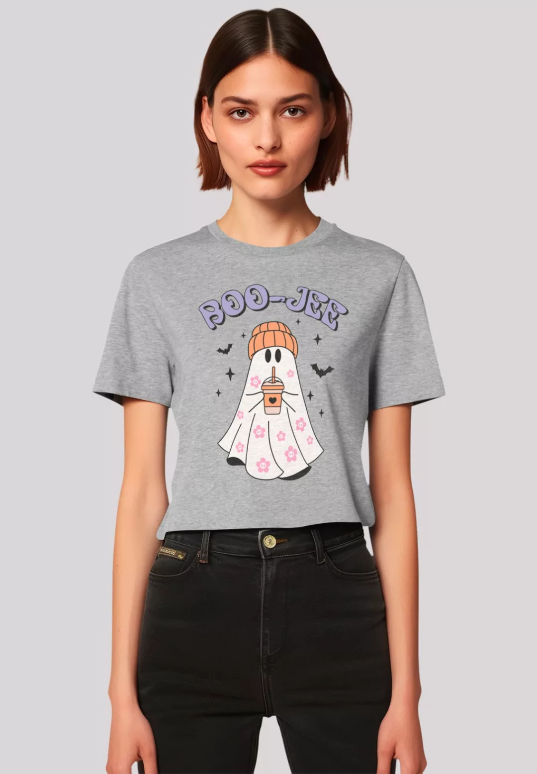 F4NT4STIC T-Shirt "Retro Halloween Boo Jee Coffee", Premium Qualität, Hallo günstig online kaufen