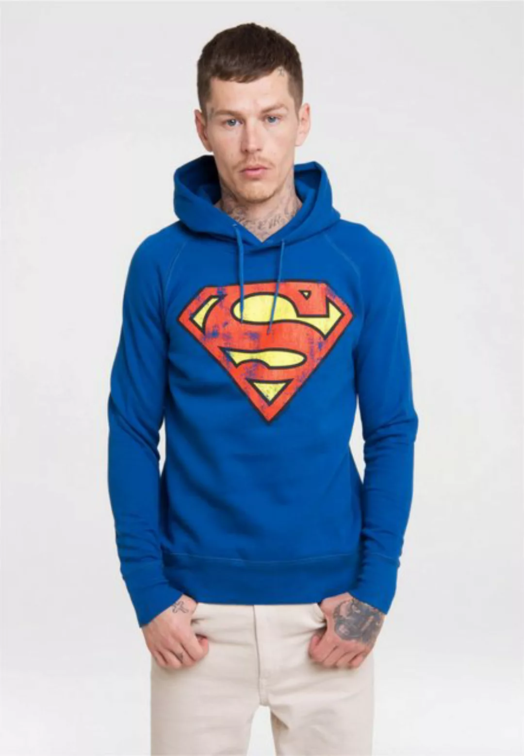 LOGOSHIRT Kapuzensweatshirt "DC – Superman Logo", mit Superhelden-Print günstig online kaufen