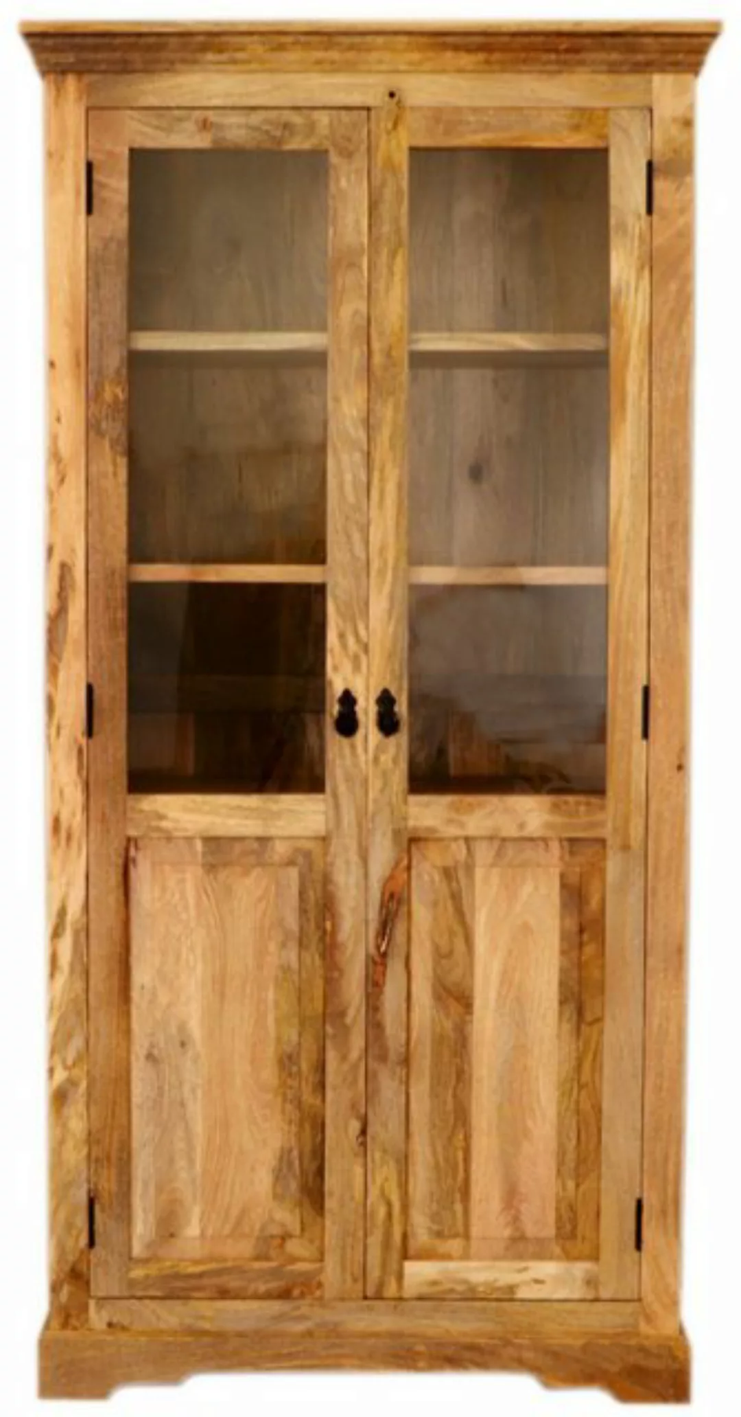 Indischesmoebelhausde Vitrine Vitrine Guru 100x200x45 aus Mangoholz günstig online kaufen