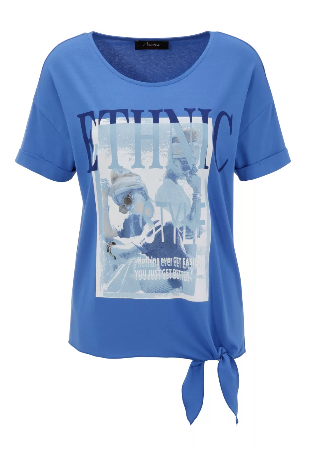 Aniston CASUAL T-Shirt, mit ausdrucksstarkem "ethnischem" Frontdruck günstig online kaufen