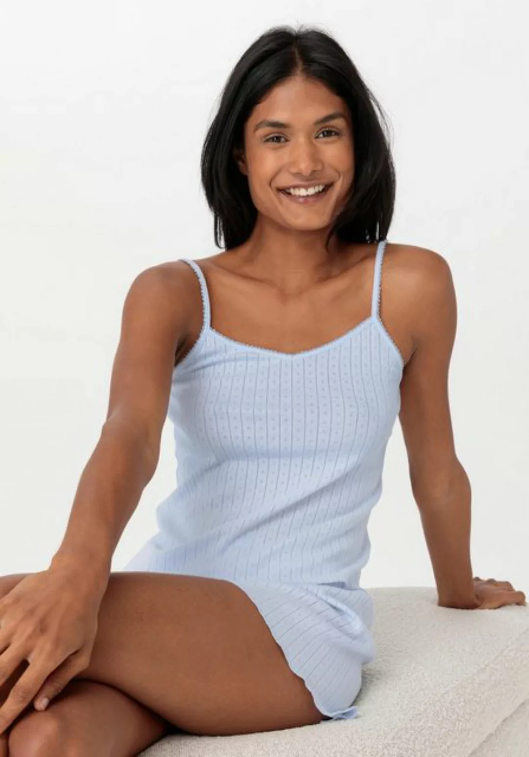 Hessnatur Pyjamaoberteil Regular PURE POINTELLE aus reiner Bio-Baumwolle günstig online kaufen