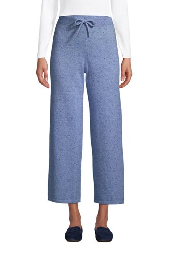 Kaschmirhose mit weitem Bein, Damen, Größe: 48-50 Normal, Blau, by Lands' E günstig online kaufen