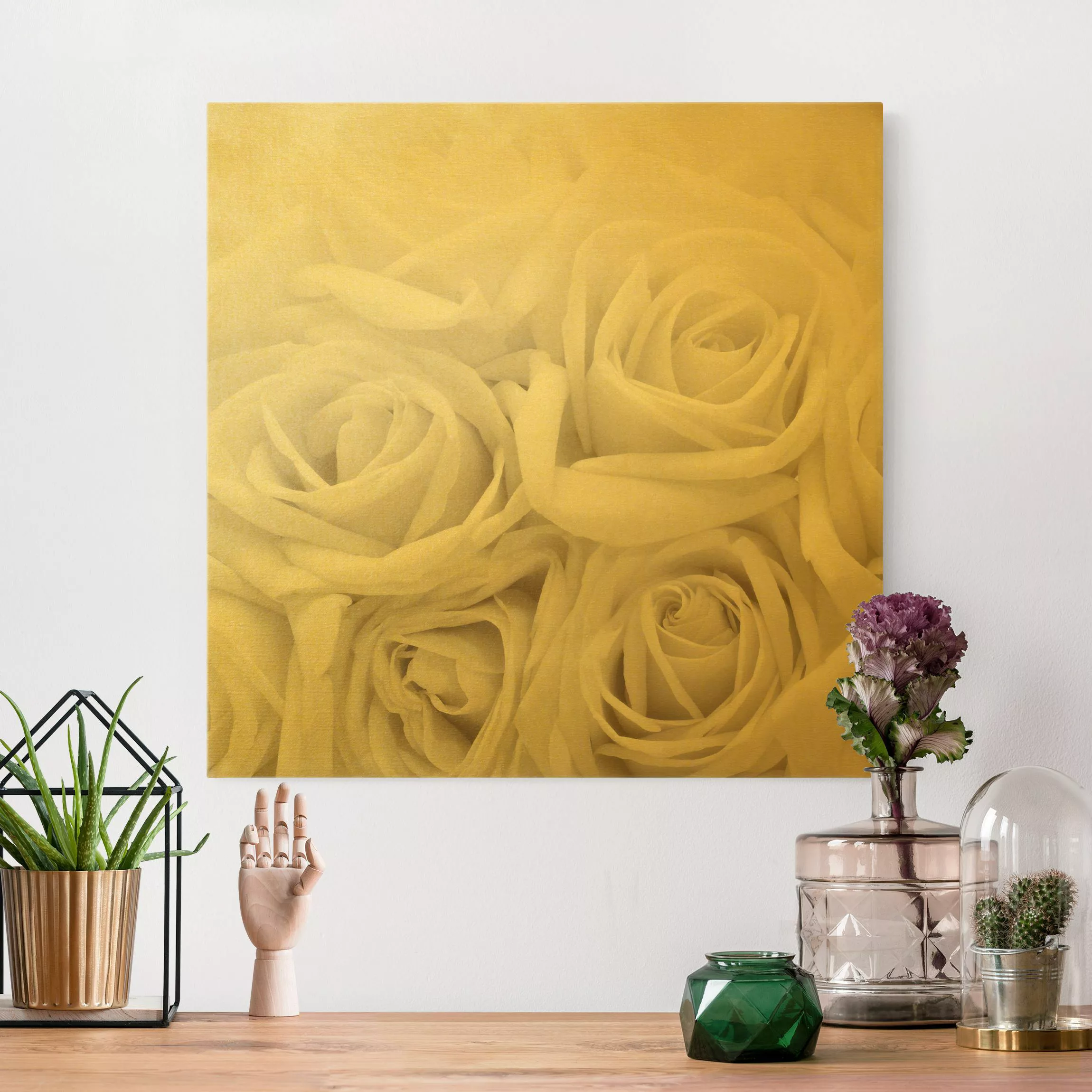 Leinwandbild Weiße Rosen günstig online kaufen