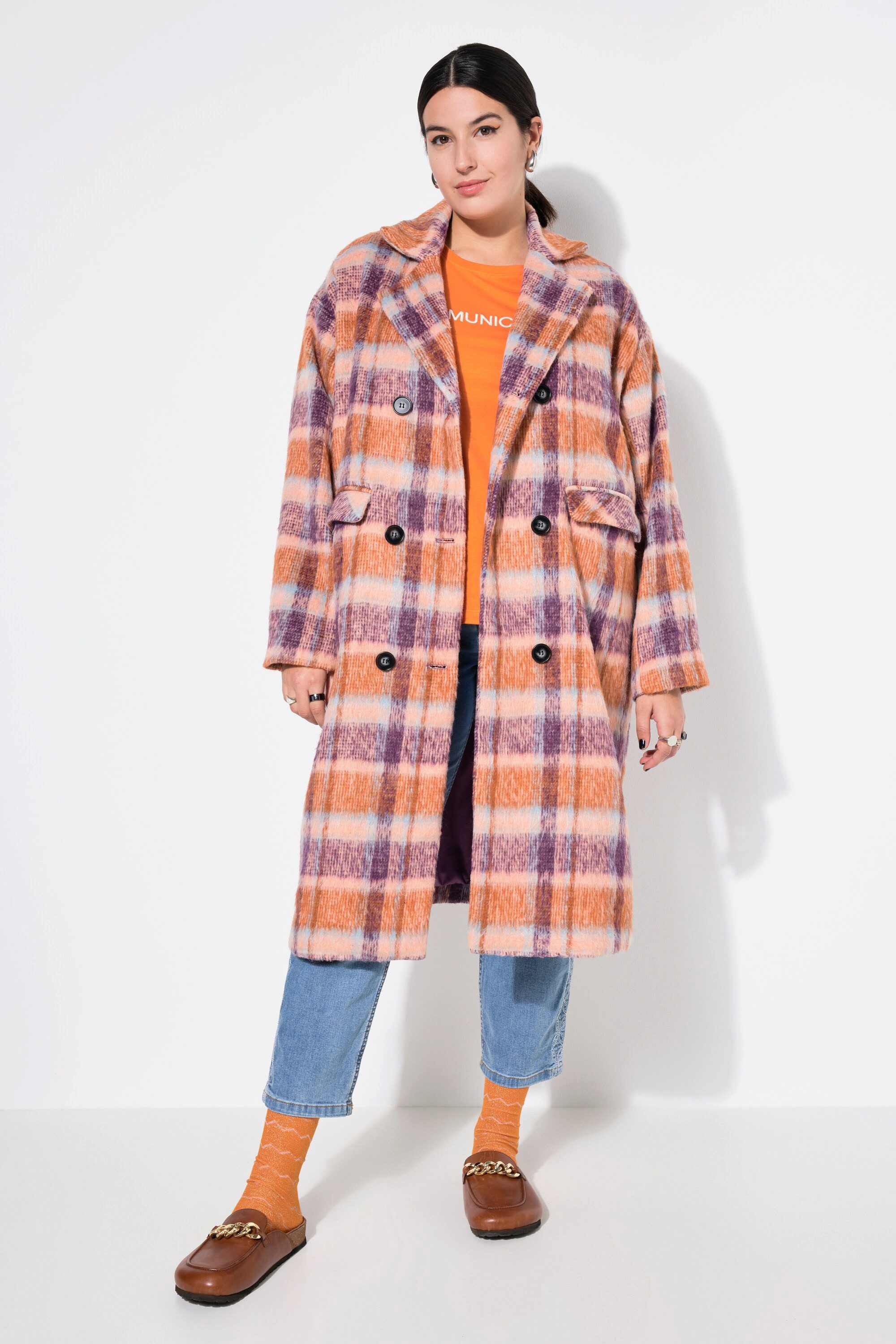 Studio Untold Wintermantel Karomantel oversized kuschelig günstig online kaufen