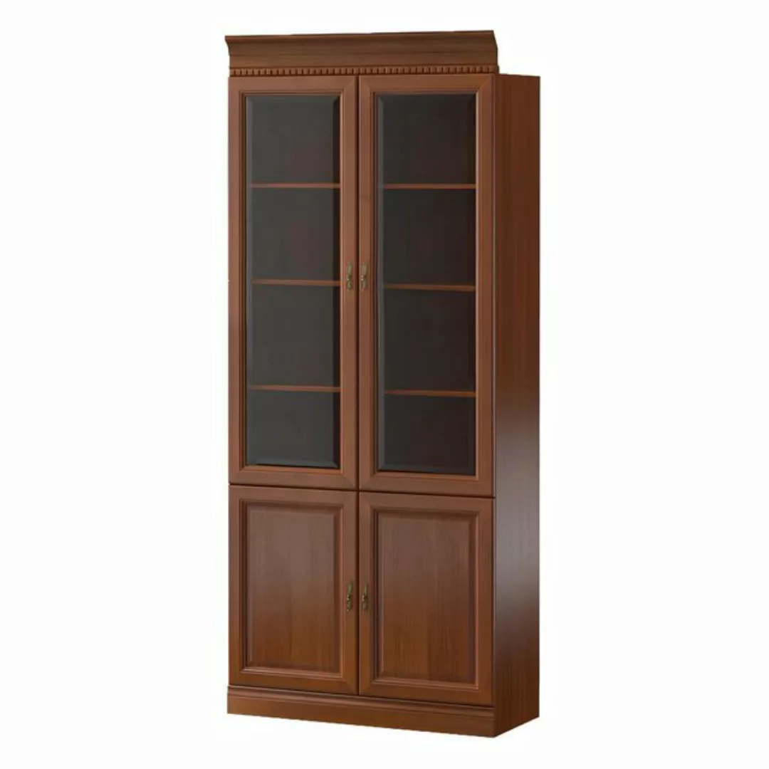 Xlmoebel Vitrine Traditionelle Holz Schrank Vitrine Glas Vitrinenschrank (1 günstig online kaufen