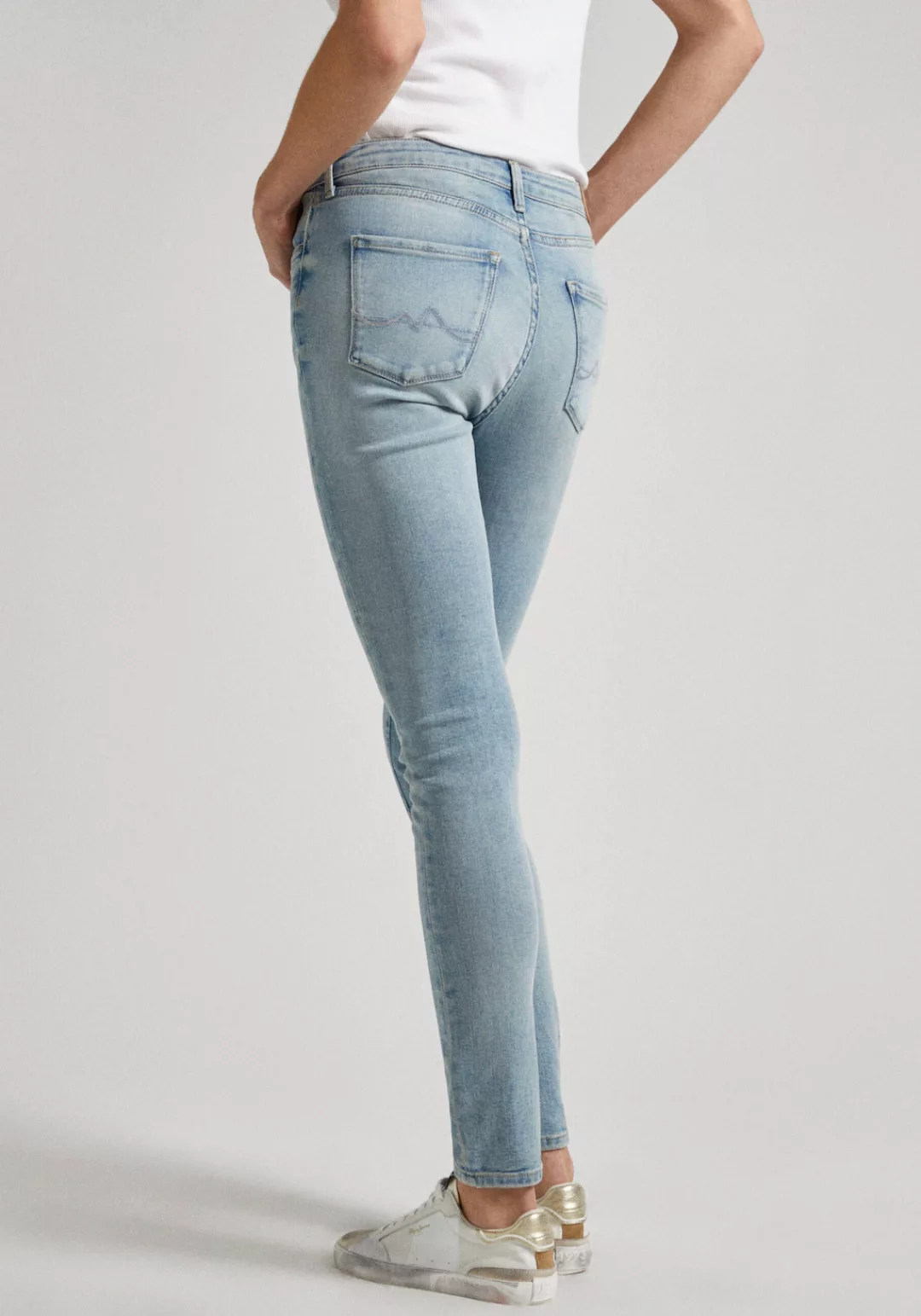 Pepe Jeans Skinny-fit-Jeans in Used-Optik günstig online kaufen