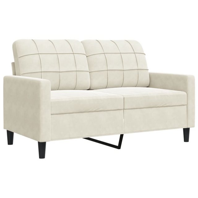 vidaXL Sofa 2-Sitzer-Sofa Creme 120 cm Samt günstig online kaufen