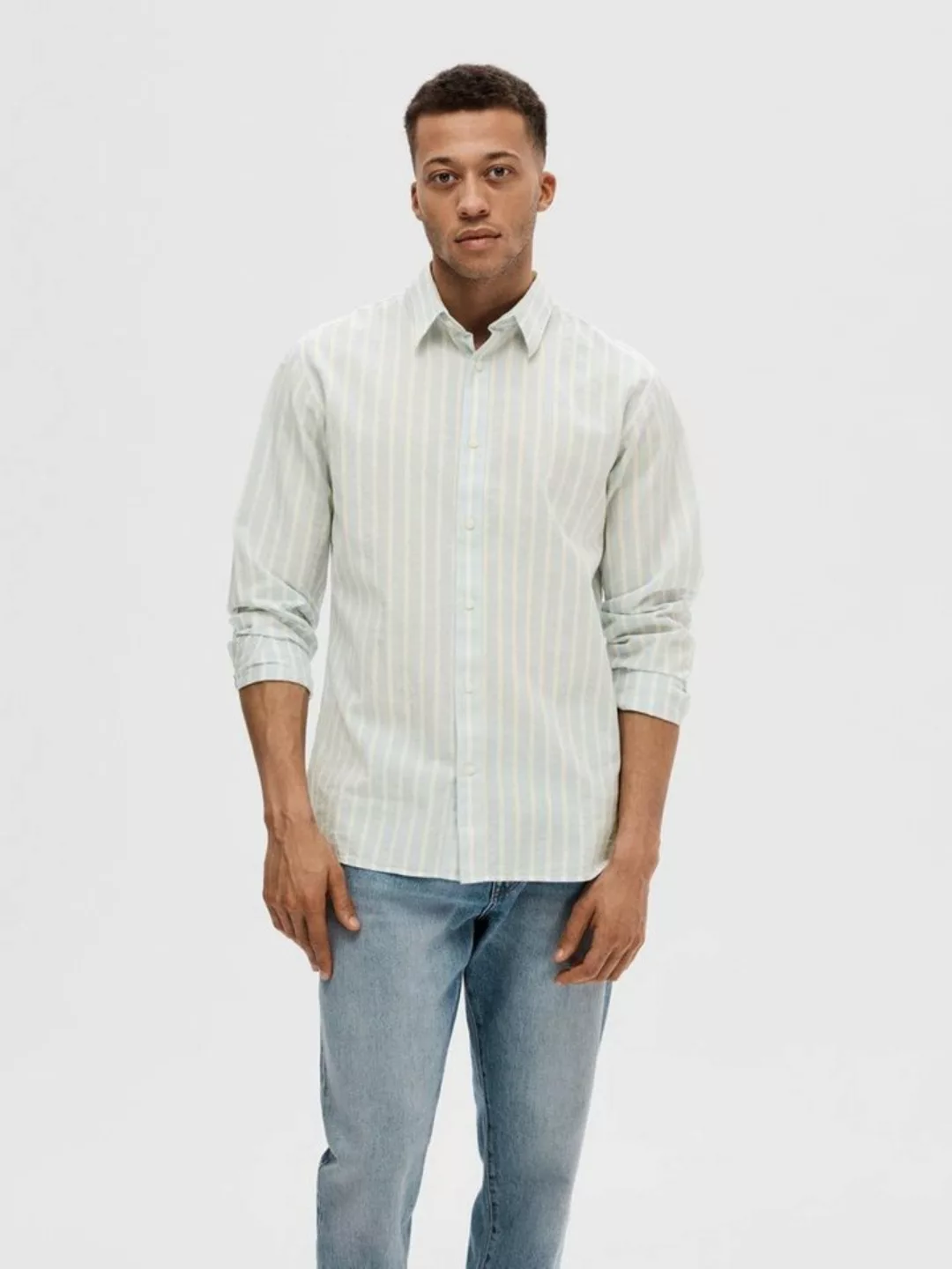 SELECTED HOMME Leinenhemd NEW-LINEN SHIRT unifarben günstig online kaufen