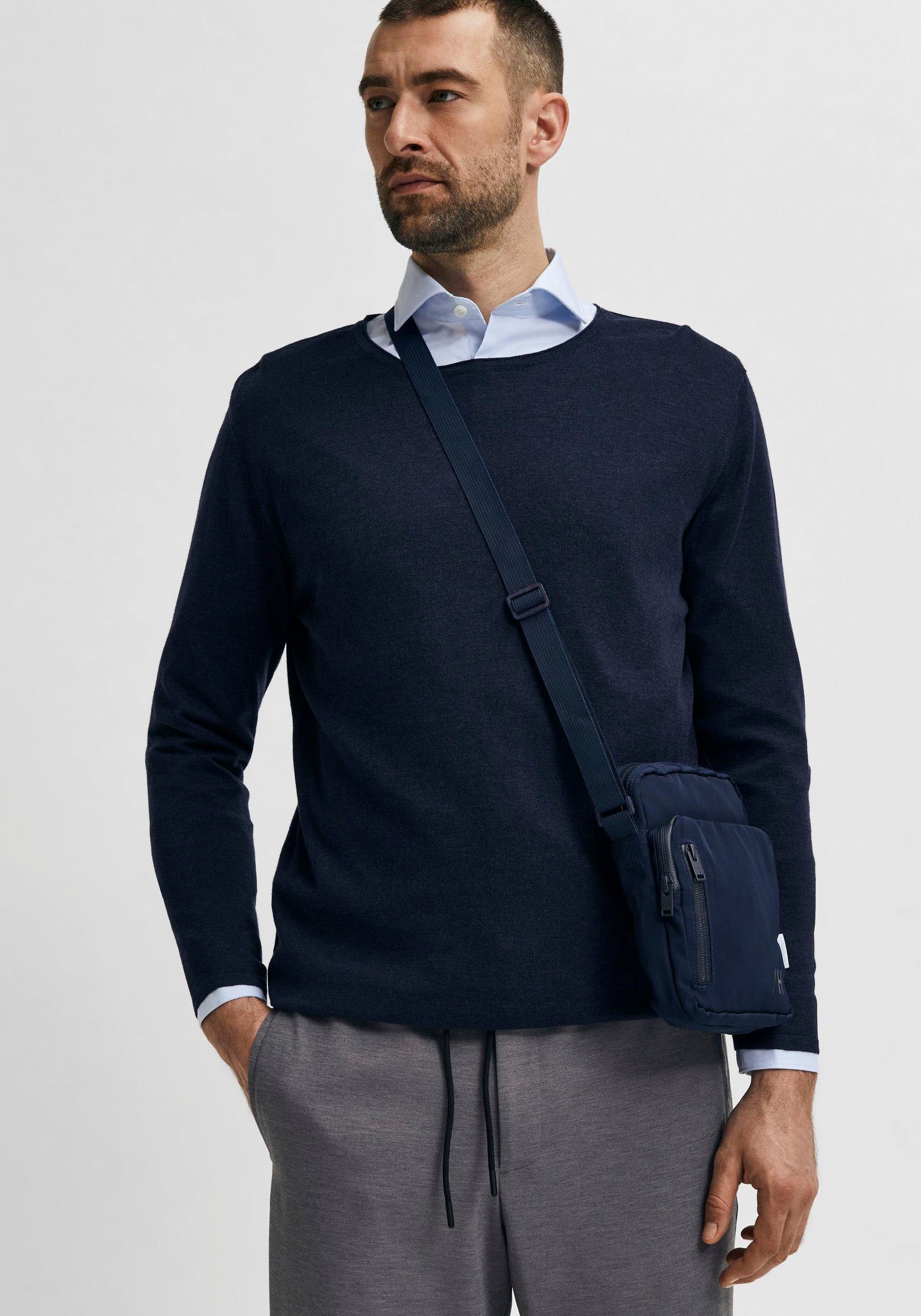 SELECTED HOMME Rundhalspullover SLHROME LS KNIT günstig online kaufen