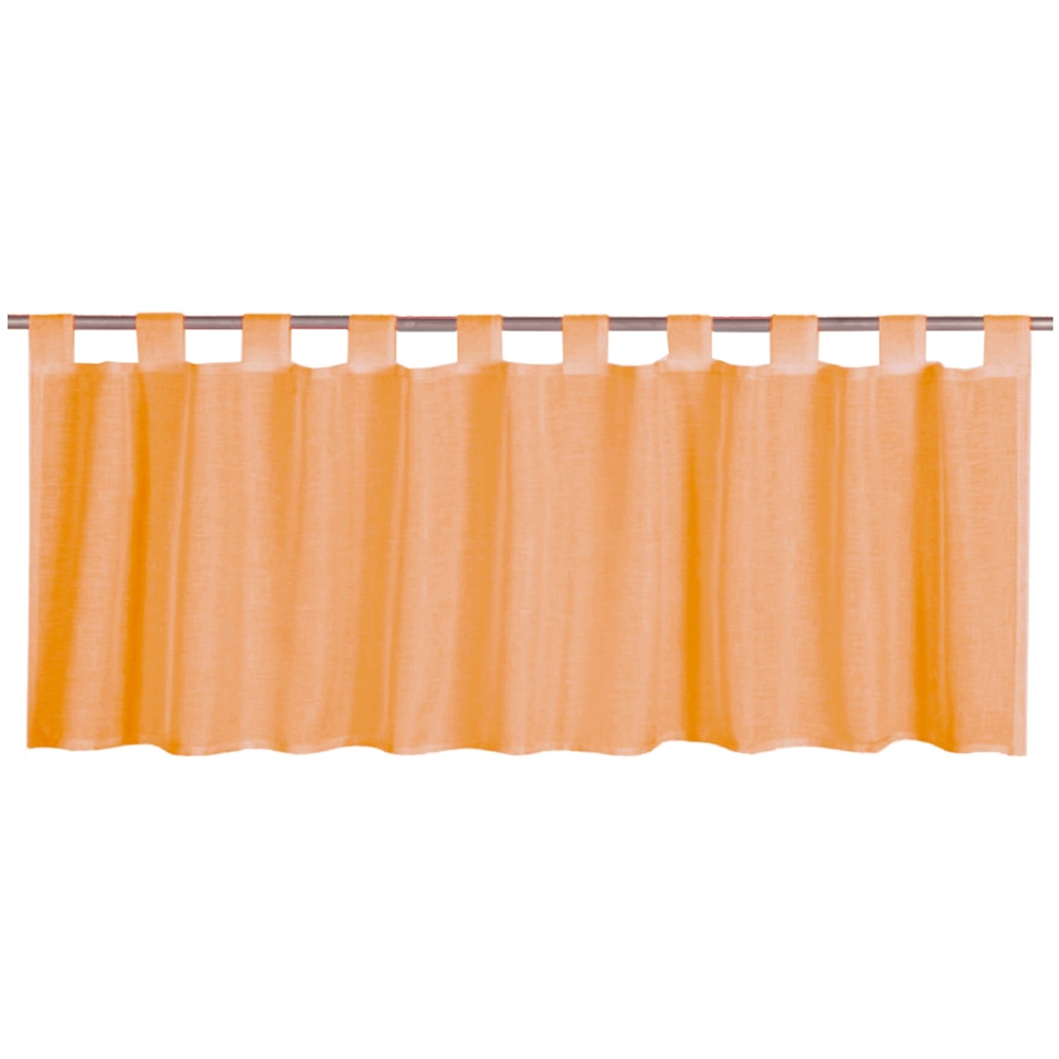 Bestgoodies Bistrogardine mit Schlaufen Noella 160 cm x 45 cm Orange günstig online kaufen