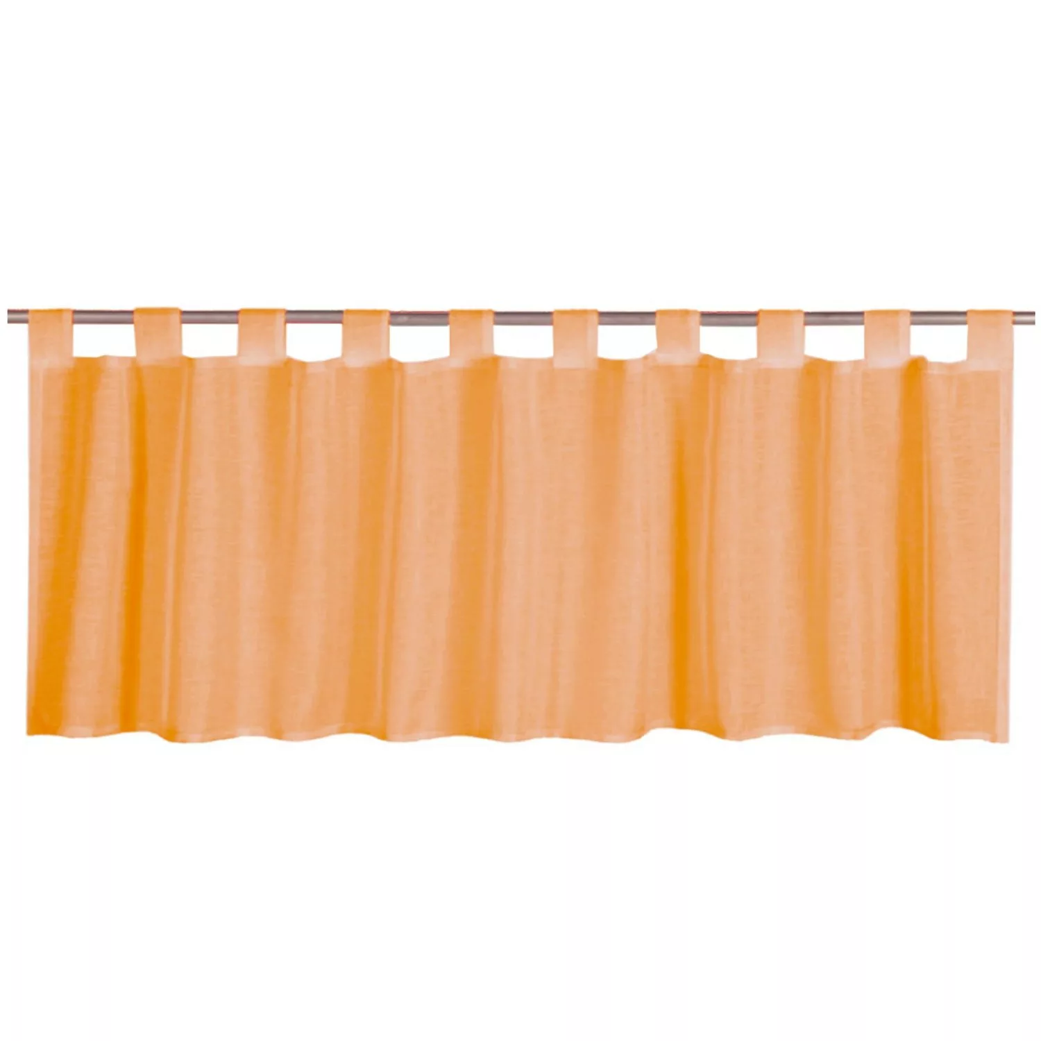 Bestgoodies Bistrogardine mit Schlaufen Noella 160 cm x 45 cm Orange günstig online kaufen