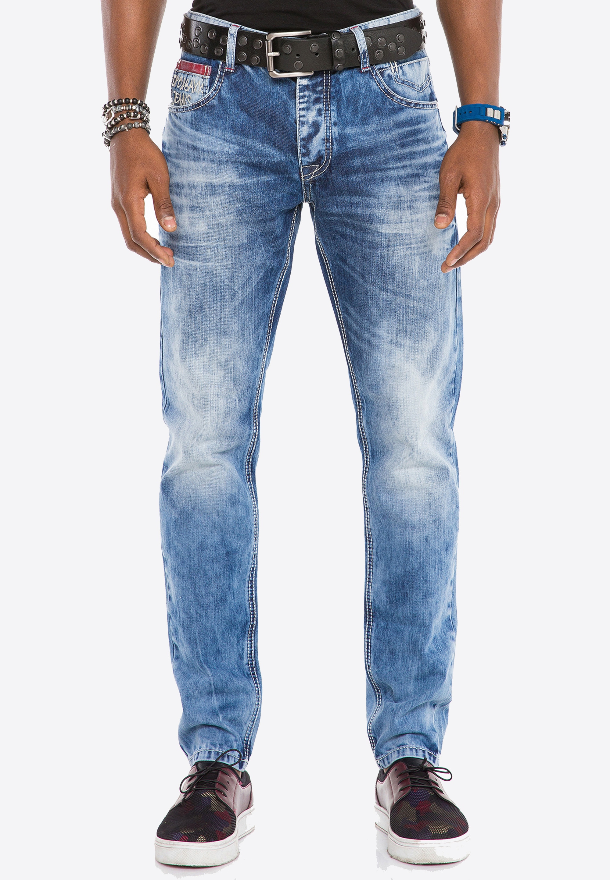 Cipo & Baxx Röhrenjeans, im Used-Look günstig online kaufen