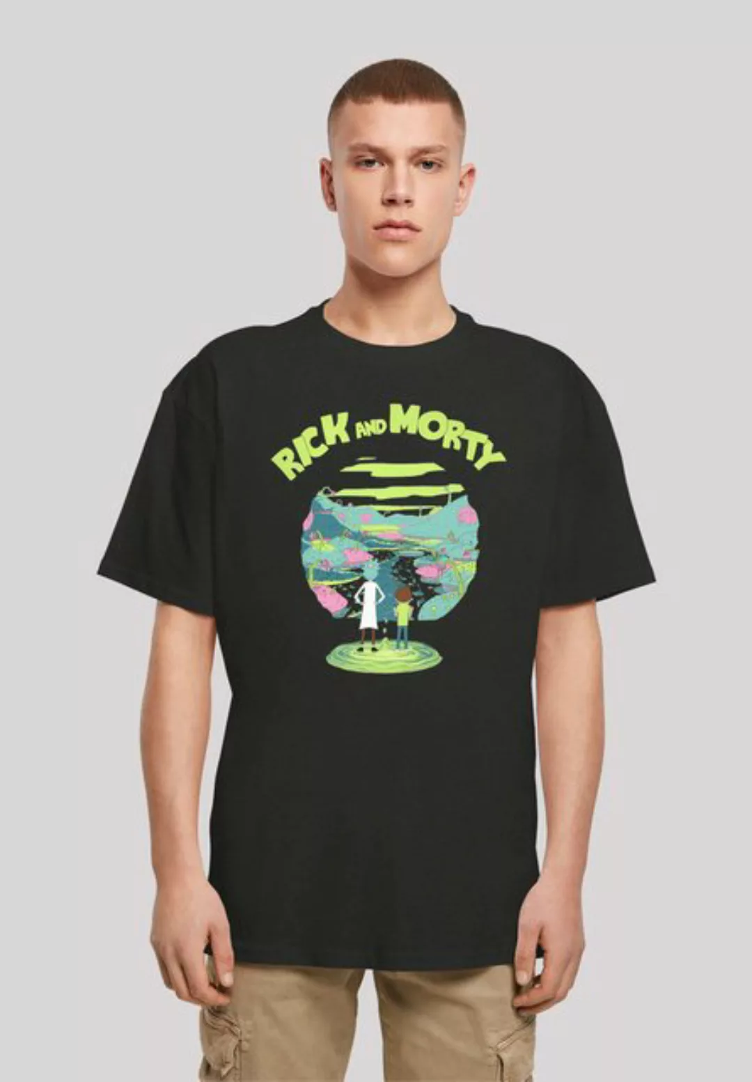 F4NT4STIC Kurzarmshirt "F4NT4STIC Herren Rick and Morty with Heavy Oversize günstig online kaufen