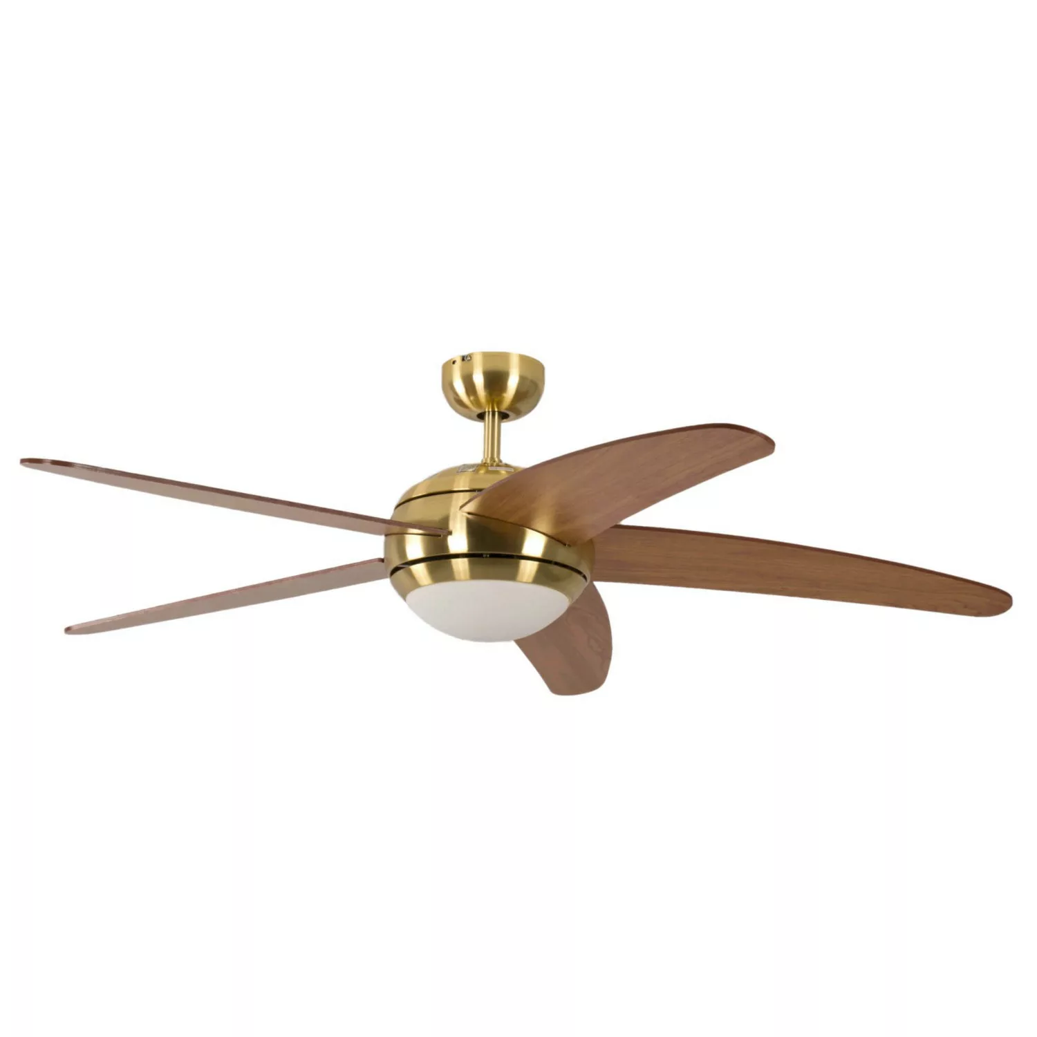 Pepeo Deckenventilator Melton Messing - Ahorn 132 cm mit Beleuchtung und Fe günstig online kaufen