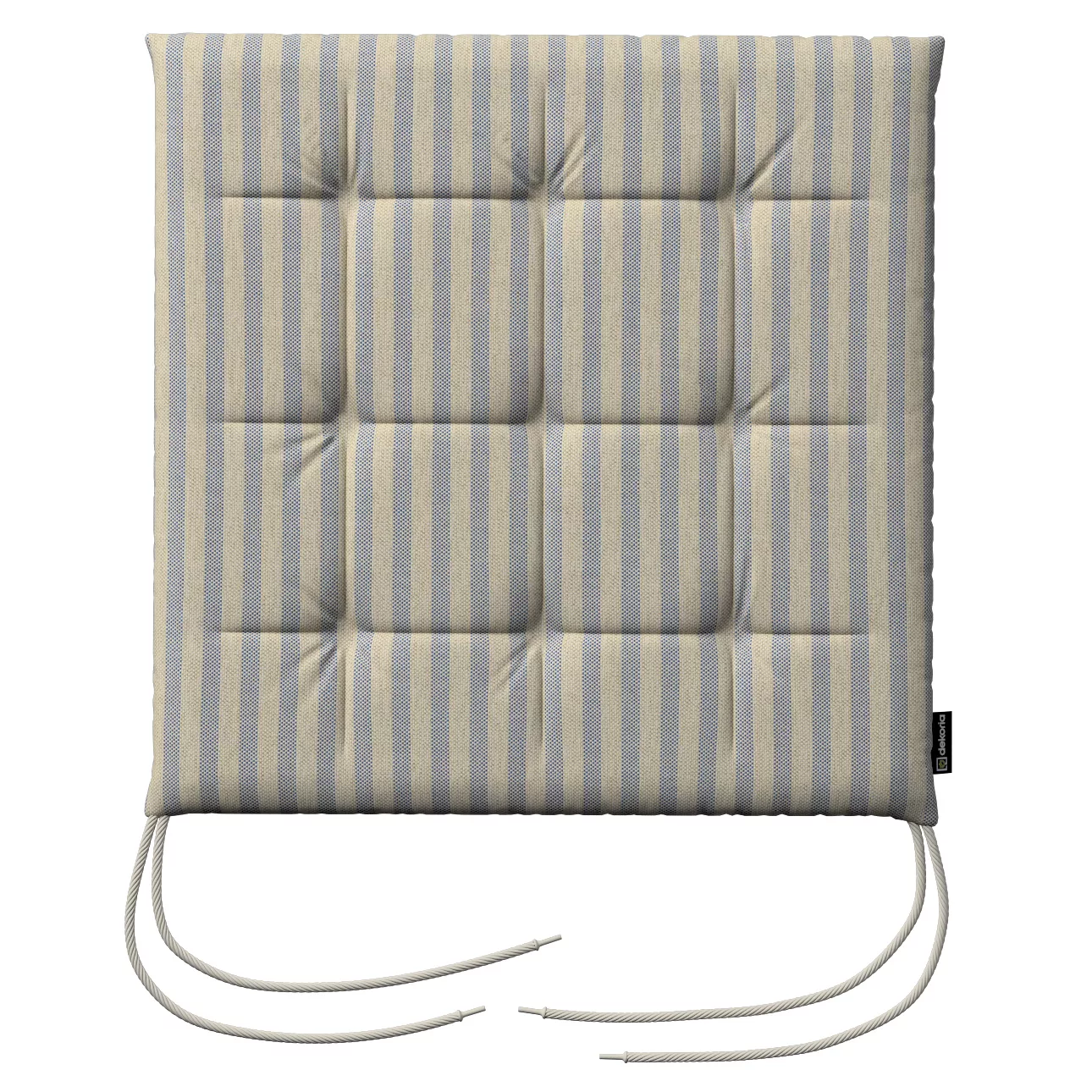 Stuhlkissen Ulrich mit Bindeschnur, beige-blau, 40 x 40 x 3,5 cm, Outdoor O günstig online kaufen