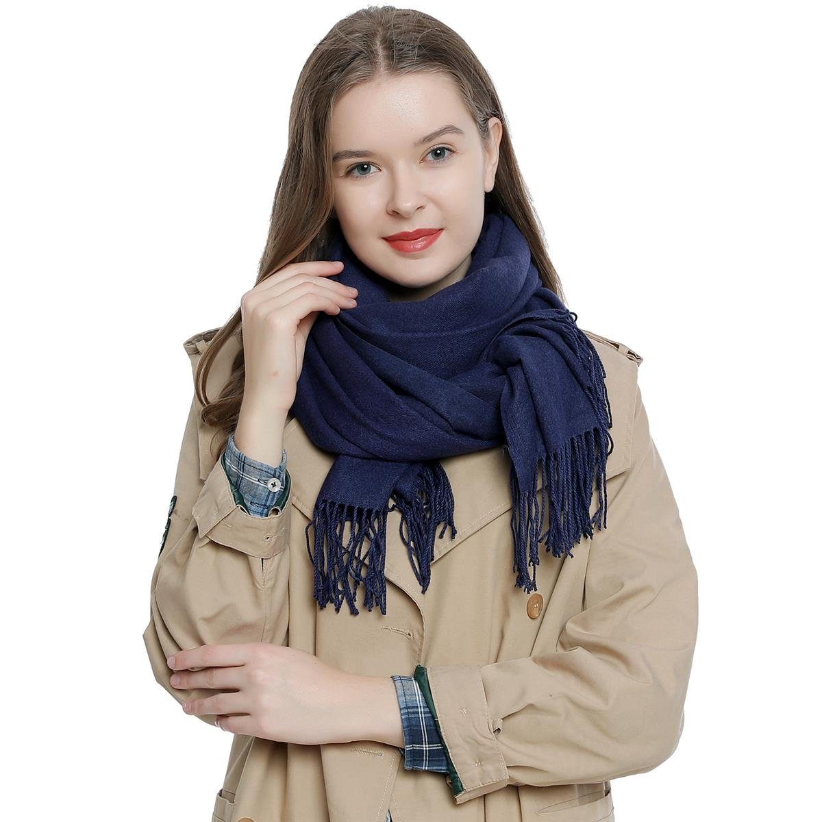 DonDon Schal Damen Schal einfarbig 185 günstig online kaufen