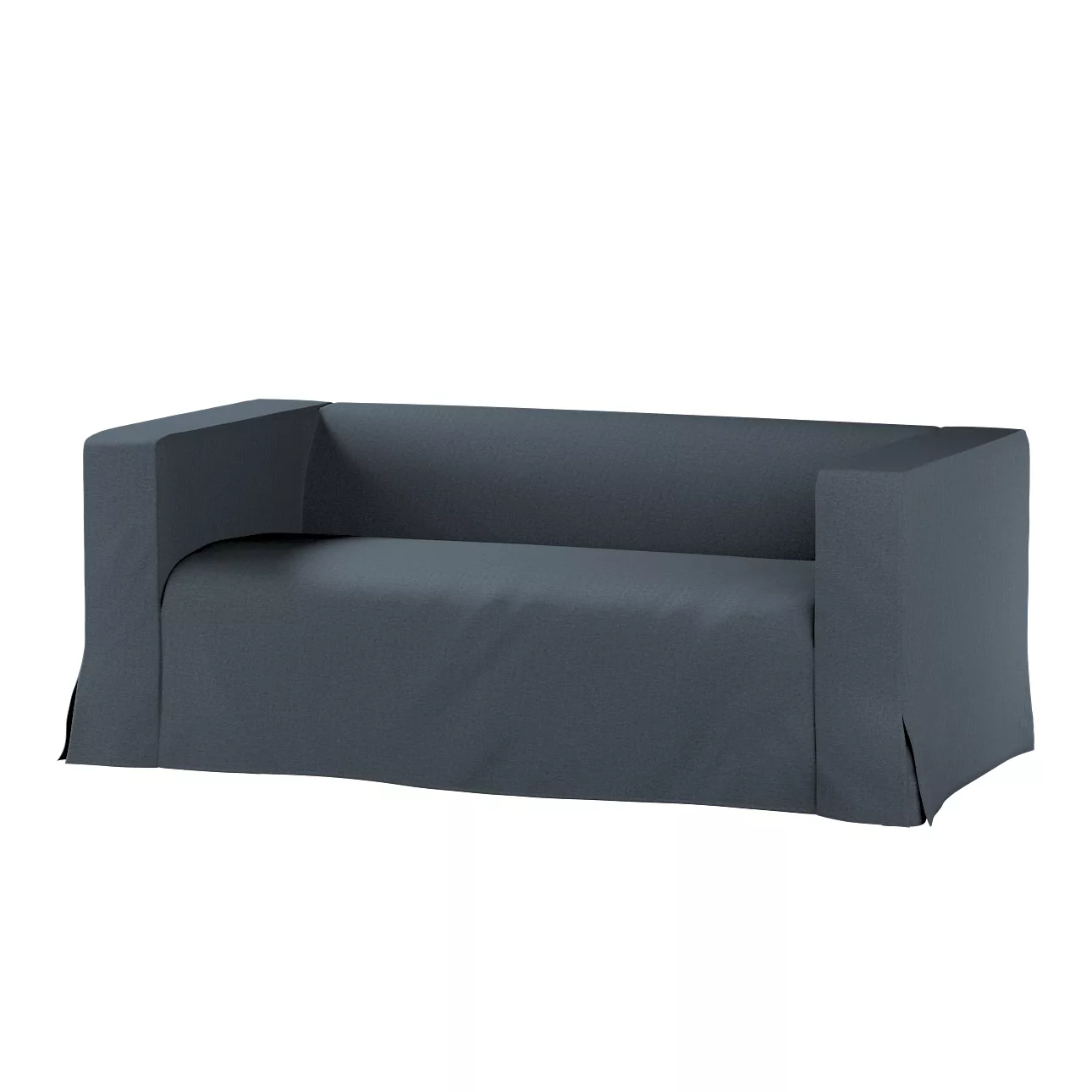 Bezug für Klippan 2-Sitzer Sofa, lang mit Kellerfalte, Dunkelblau, Klippan günstig online kaufen