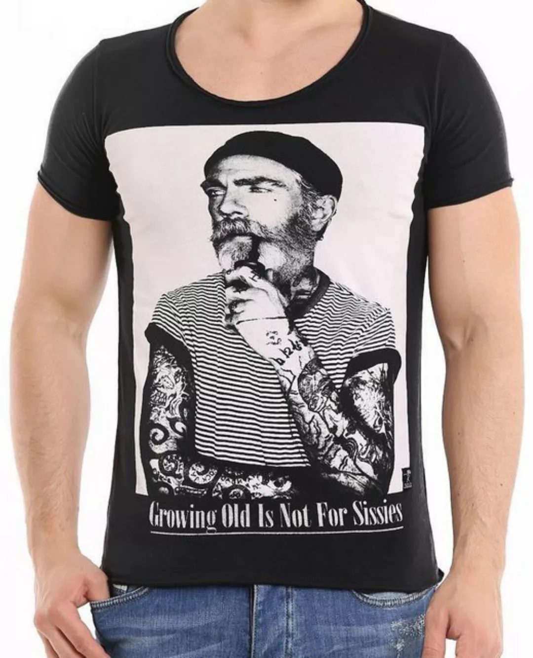 RedBridge Print-Shirt Red Bridge Herren T-Shirt Growing old is not for Siss günstig online kaufen