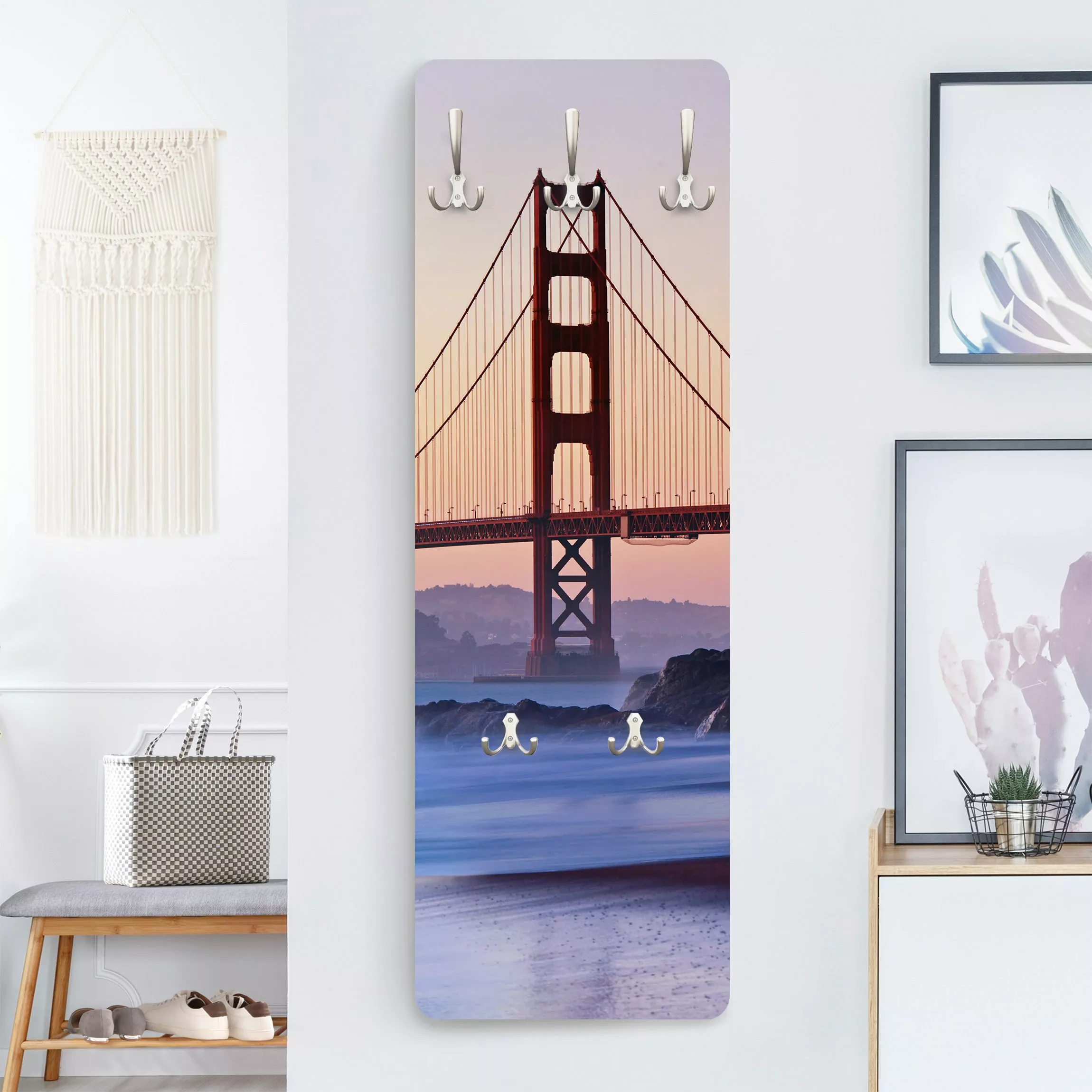 Wandgarderobe Holzpaneel Architektur & Skyline San Francisco Romance günstig online kaufen