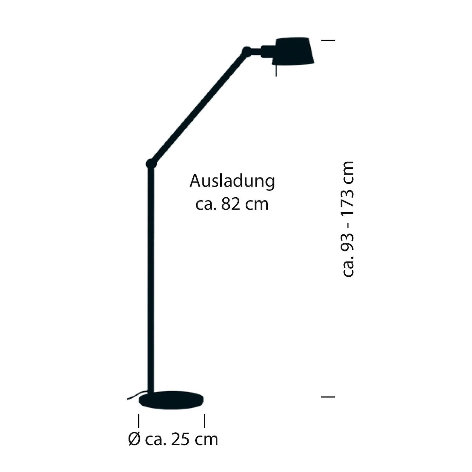 Stehleuchte Medo, sandfarben, Höhe 173 cm, E27 günstig online kaufen