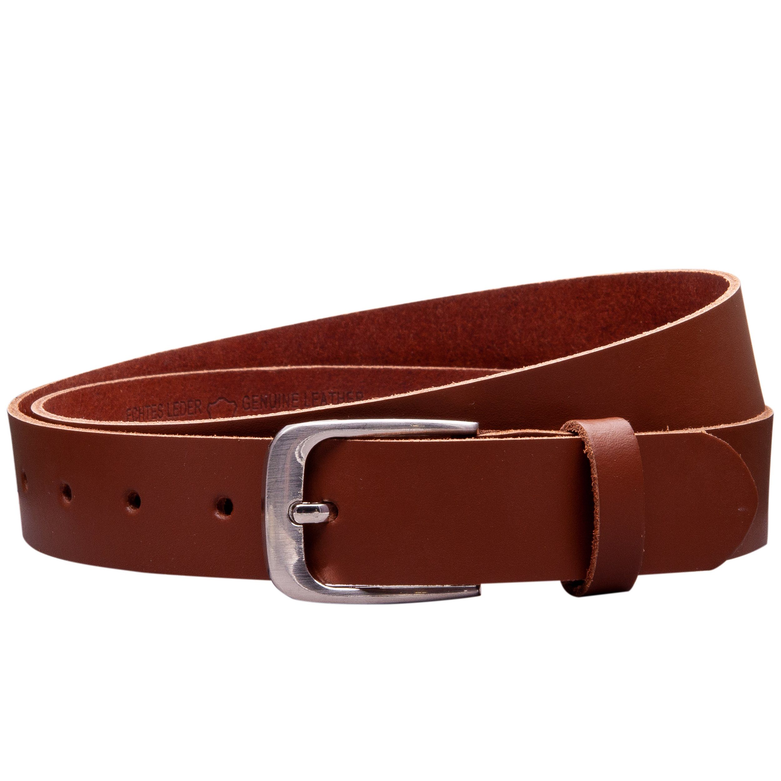 COLOGNEBELT Ledergürtel OM317-SL-Hellbraun MADE IN GERMANY, günstig online kaufen